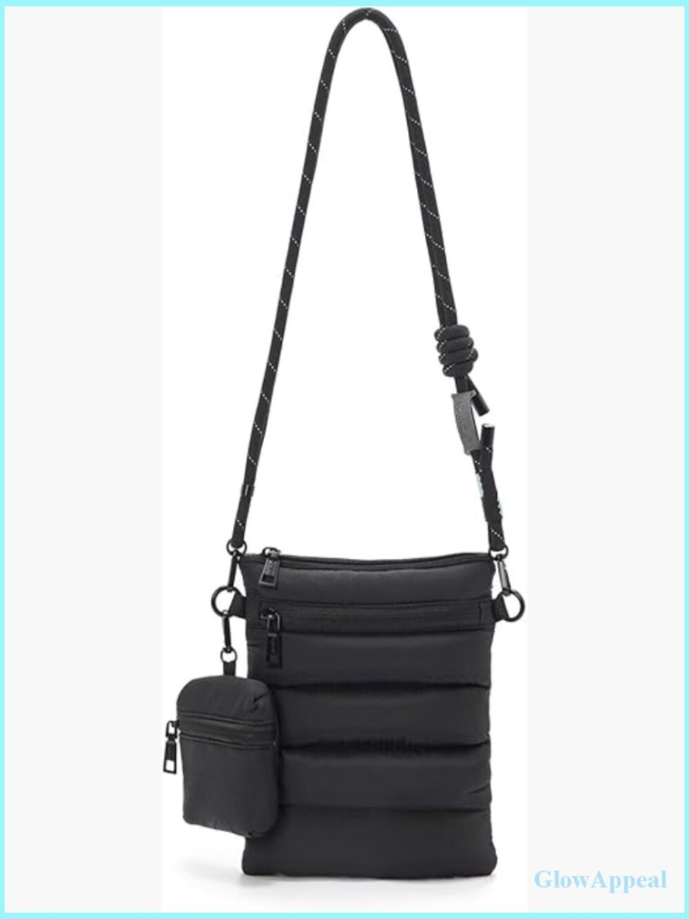 Lightweight Nylon Crossbody Bag with Padded Strap, Small Sling Purse for Travel